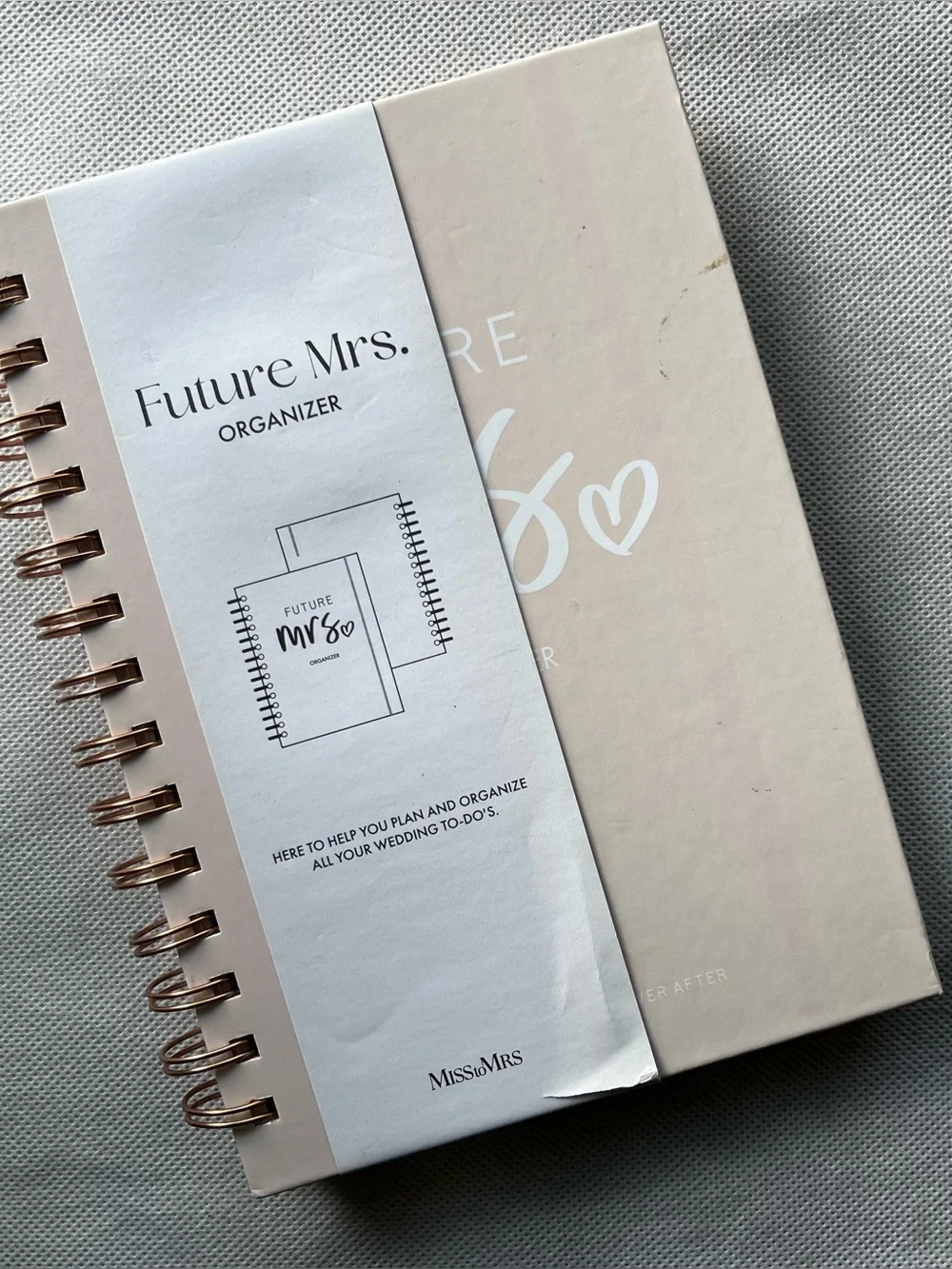 Future Mrs. Organizer - Blush Pink Spiral Wedding Planner